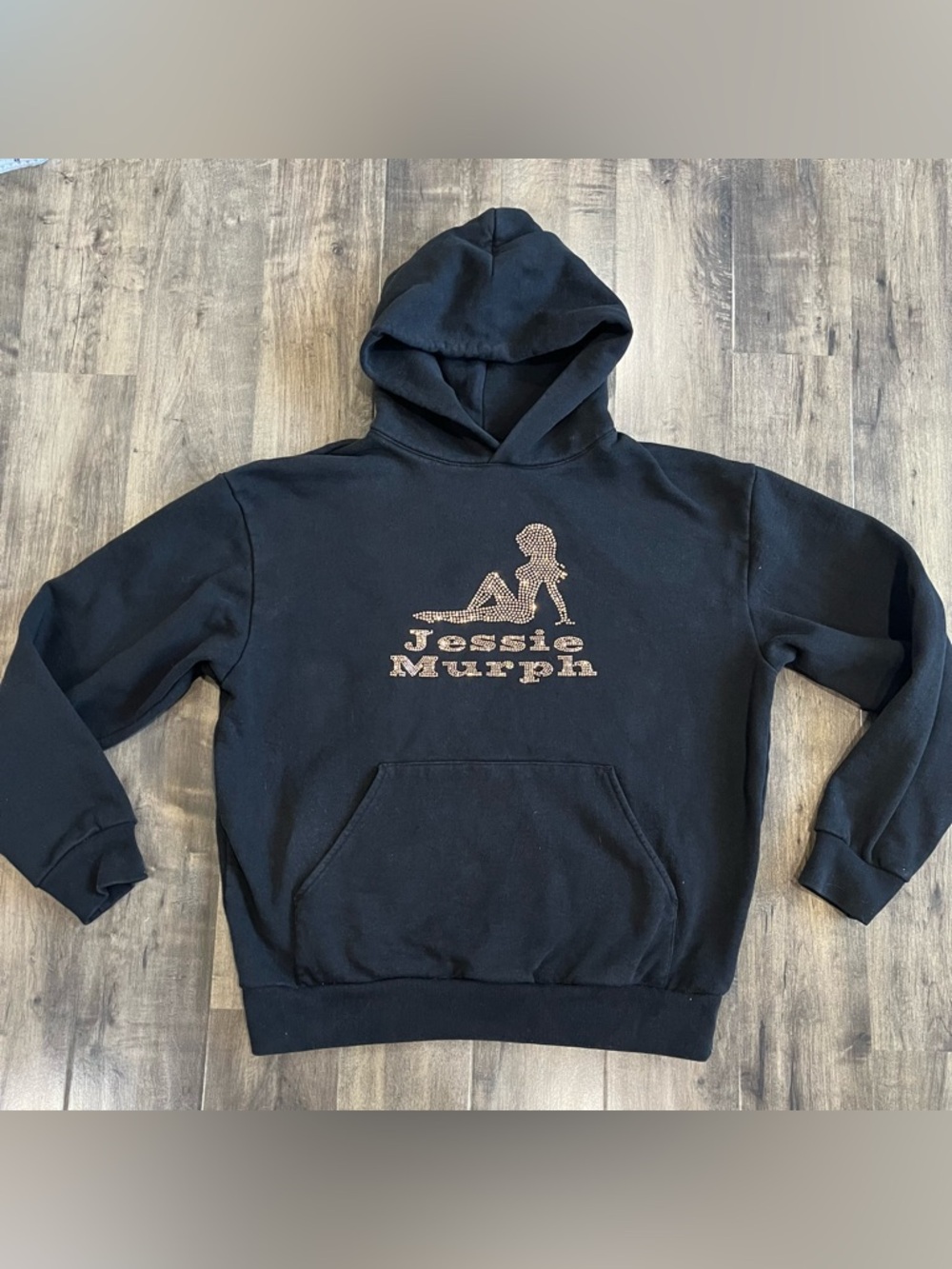Jessie Murph Bedazzled rhinestone heavyweight hoodie medium oversized